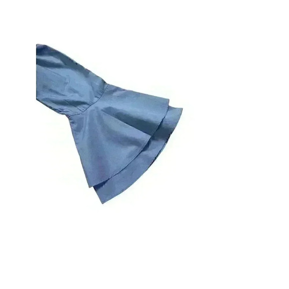 Amanda Uprichard Women's Arabelle Off-The-Shouder Tiered Bell-Sleeve Top SIZE-P - Picture 5 of 6